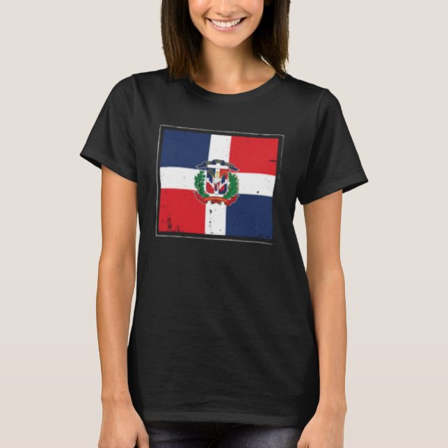 Dominican Republic Flag Dominicana Latina Latino R T Shirt (Framsida)