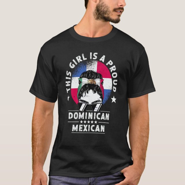 Dominican Republic Flag Mexico Grown Women Girl Pr T Shirt (Framsida)