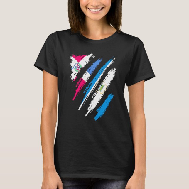 Dominican Republic Flag Nicaragua Grown Country St T Shirt (Framsida)