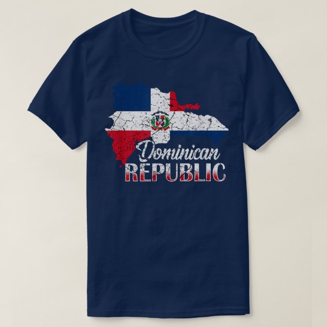 Dominican Republic Flag Santo Domingo T-Shirt (Design framsida)
