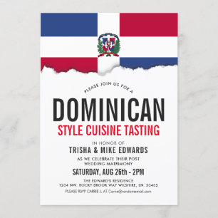 Dominican ThLED Cuisine Party Flagga Inbjudan