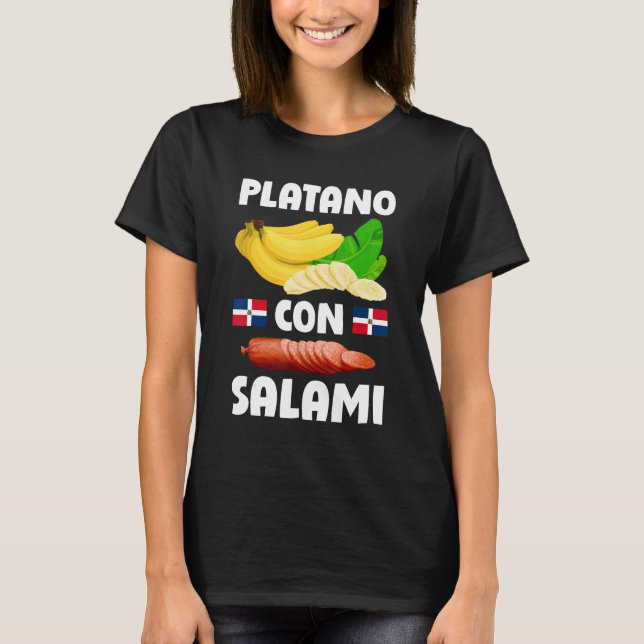 Dominicana Flag RD Dominican Republic Food Mangu P T Shirt (Framsida)