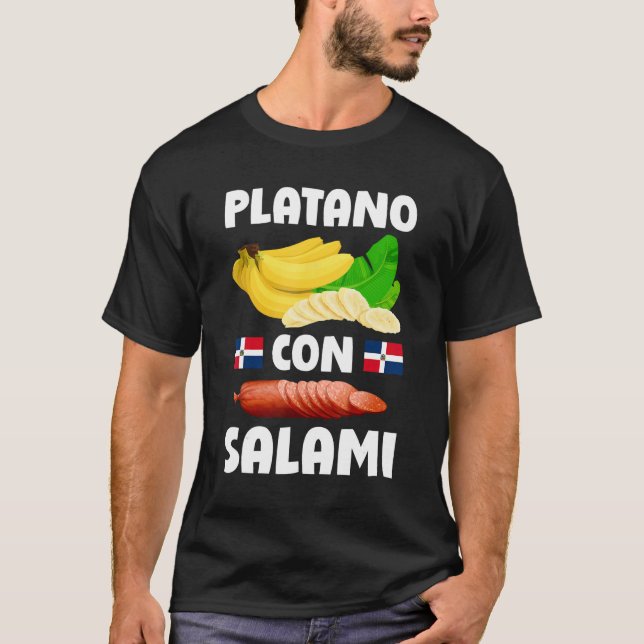Dominicana Flag RD Dominican Republic Food Mangu P T Shirt (Framsida)