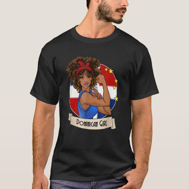 Dominicana Girl Dominicanan Mujer Republica Domini T Shirt (Framsida)