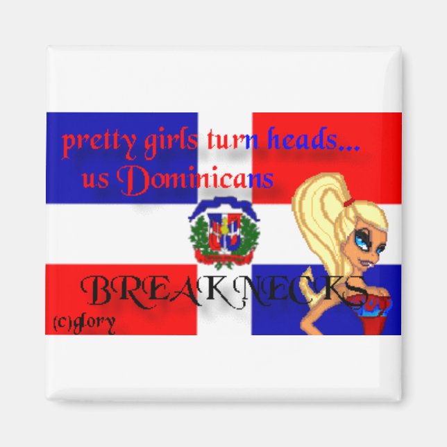 Dominicans Break Nacke Square Magnet (Framsidan)