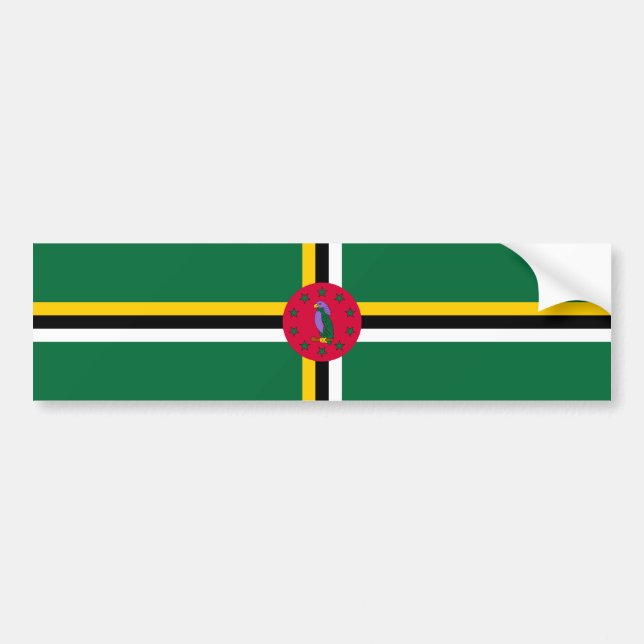 Dominicas flagga bildekal (Framsidan)