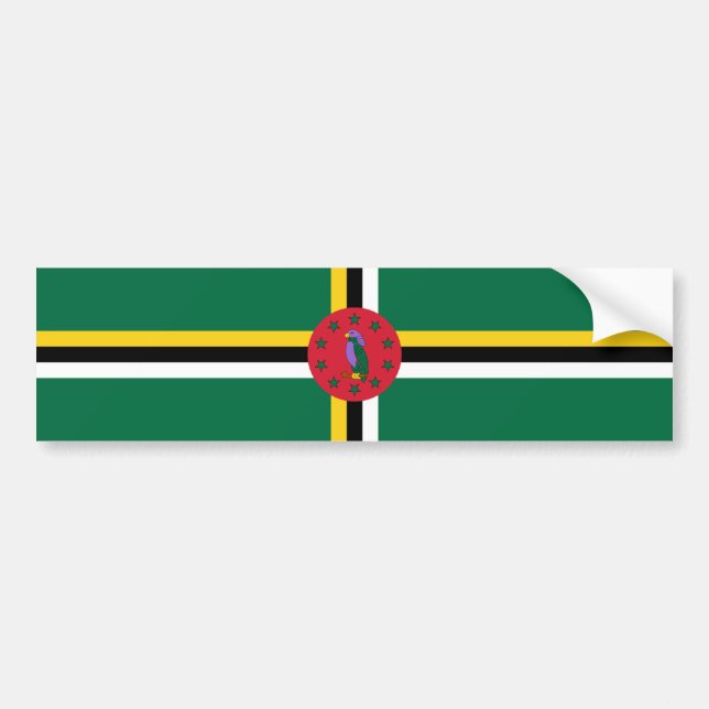 Dominicas flagga bildekal (Framsidan)