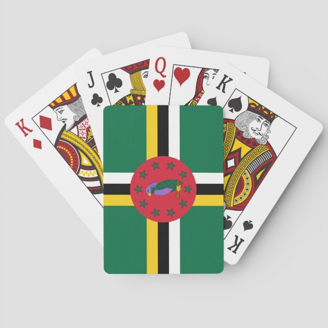 Dominicas flagga casinokort (Baksidan)