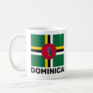 Dominicas flagga kaffemugg