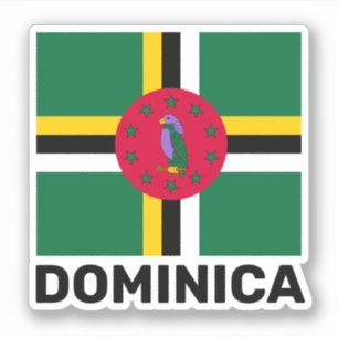 Dominicas flagga klistermärken