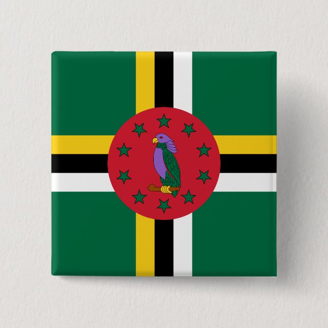 Dominicas flagga knapp (Framsida)