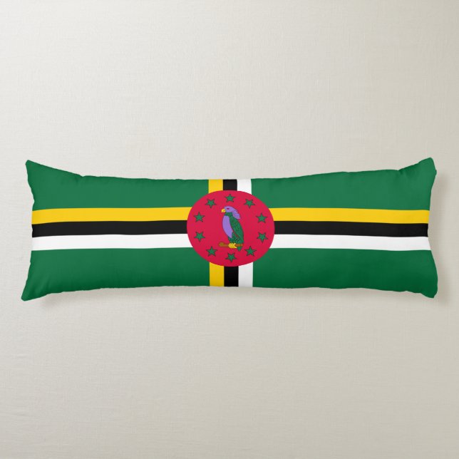 Dominicas flagga kroppskudde (Framsidan)