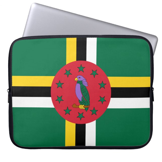 Dominicas flagga laptop fodral (Framsidan)