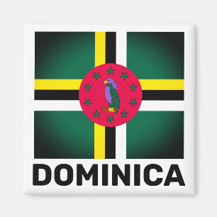 Dominicas flagga magnet