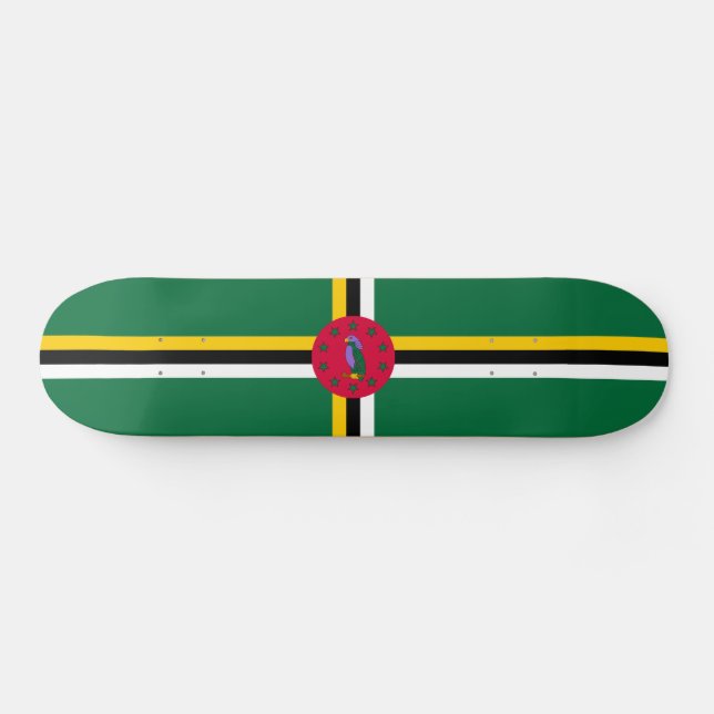 Dominicas flagga mini skateboard bräda 18,5 cm (Horz)