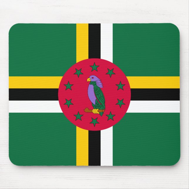 Dominicas flagga musmatta (Framsidan)