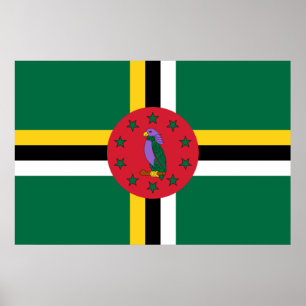 Dominicas flagga poster