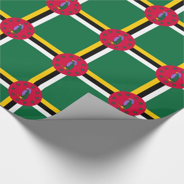 Dominicas flagga presentpapper (Hörn)