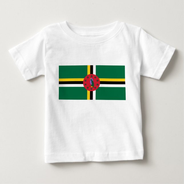 Dominicas flagga t shirt (Framsida)