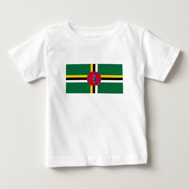 Dominicas flagga t shirt (Framsida)