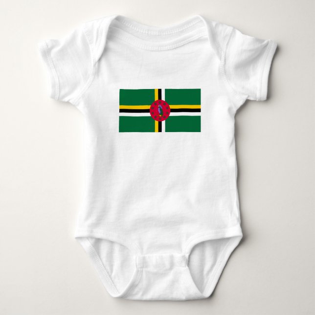 Dominicas flagga t shirt (Framsida)