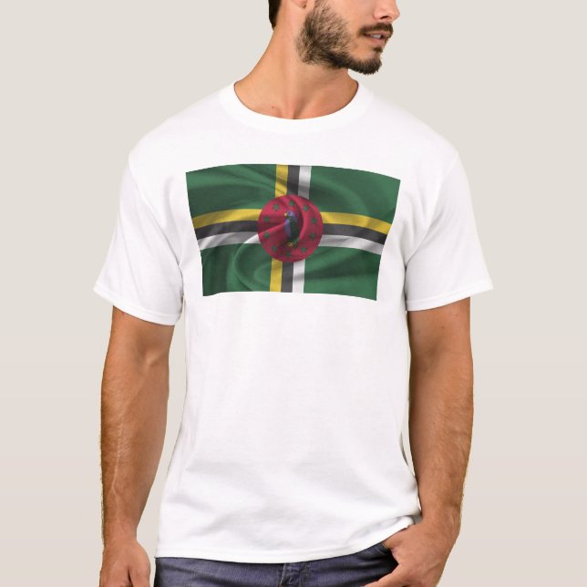 Dominicas flagga t shirt (Framsida)