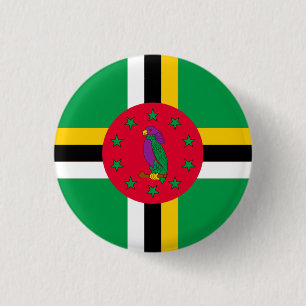 Dominicas nationella flagga knapp