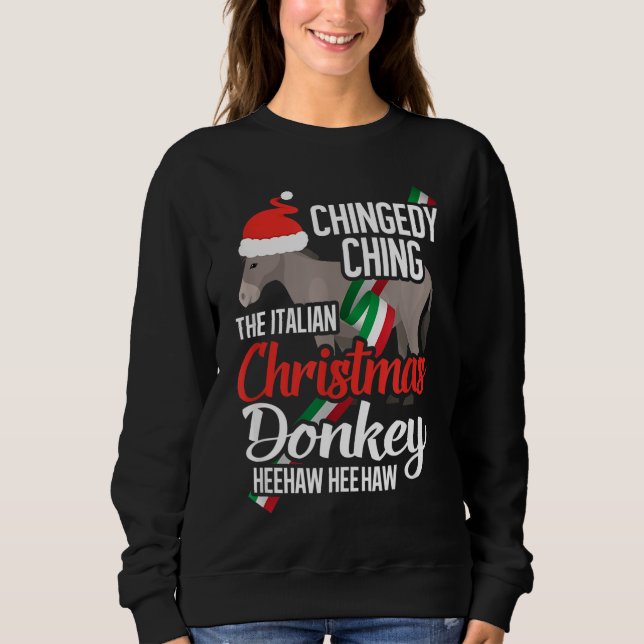 Dominick den italienska jultomten Donkey T Shirt (Framsida)