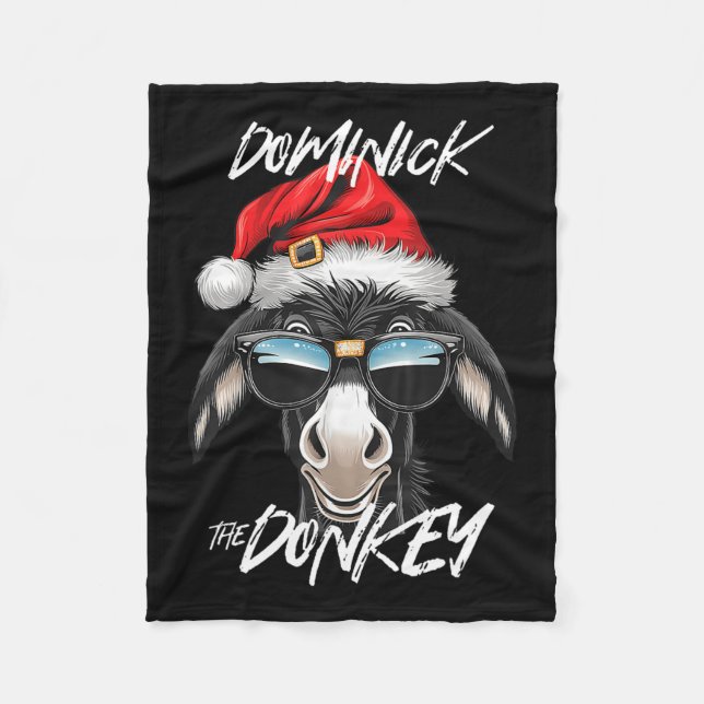 Dominick, Donkey, nuny jul, italienskt Kristus Fleecefilt (Framsidan)