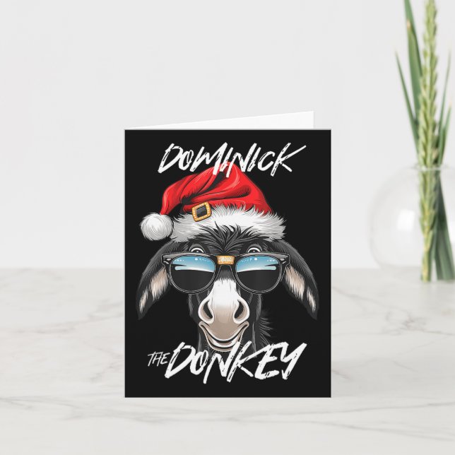 Dominick, Donkey, nuny jul, italienskt Kristus Kort (Framsida)