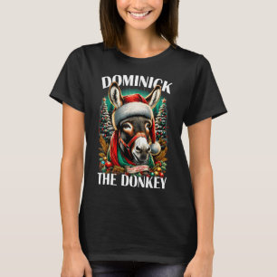Dominick, Donkey, nuny jul, italienskt Kristus T Shirt