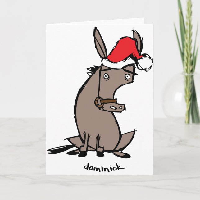 Dominick the Donkey Helgkort (Framsida)