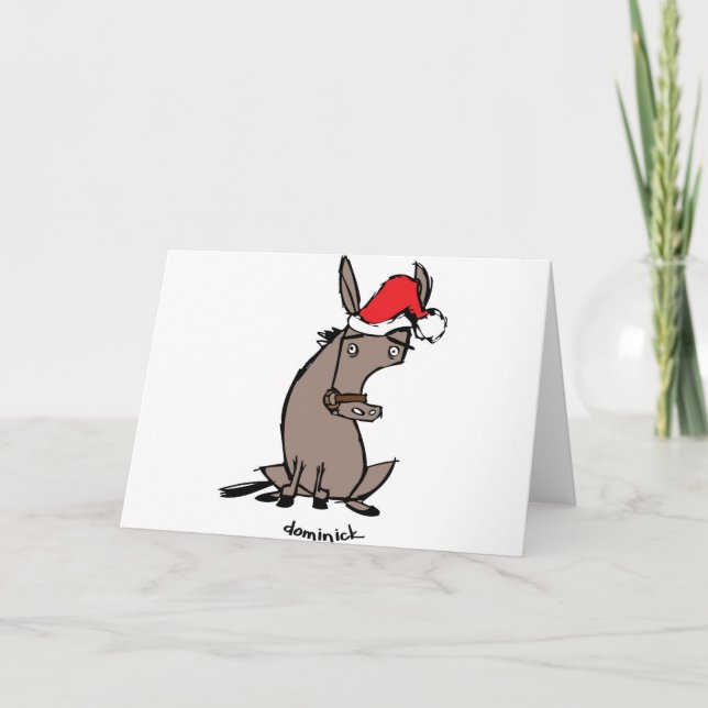 Dominick the Donkey Helgkort (Framsida)