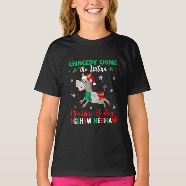 Dominick the jul Donkey-Italy Donkey Chris T Shirt (Framsida)