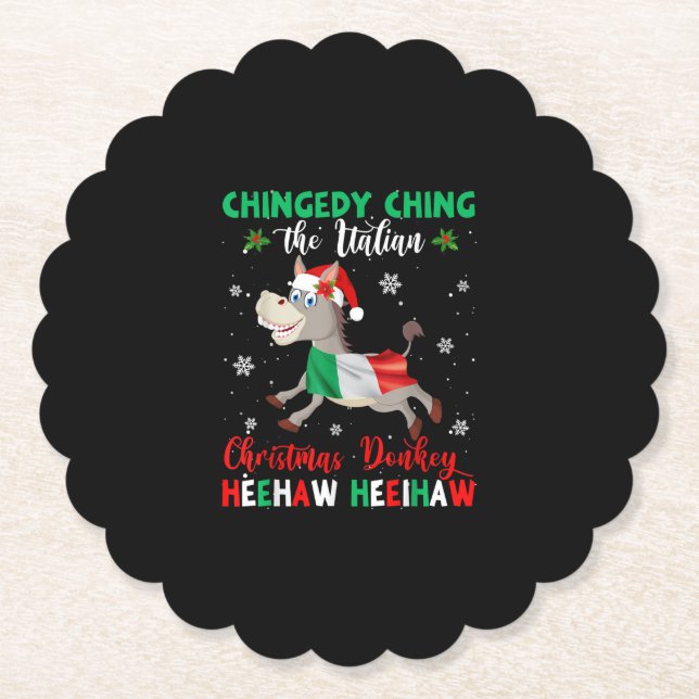Dominick the jul Donkey-Italy Donkey Underlägg Papper (Framsida)