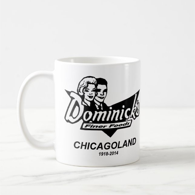 Dominicks Finer Mat, Chicago och Suburbs, IL Kaffemugg (Vänster)