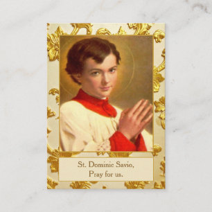 Dominicus Savio Kommunion Minnesbön Kort