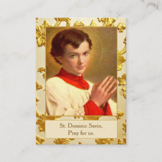 Dominicus Savio Kommunion Minnesbön Kort
