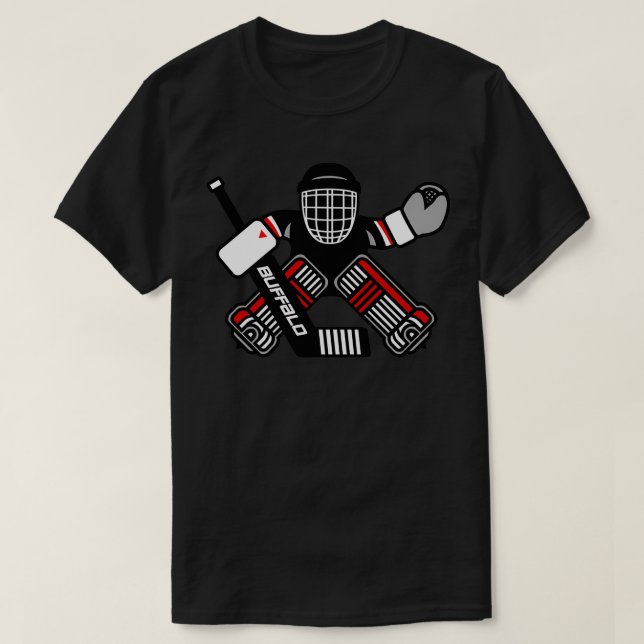Dominik Hasek Buffalo Hockey Goalie Tecknad T Shirt (Design framsida)