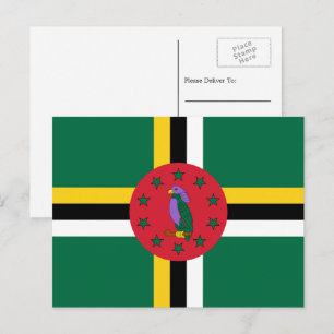 Dominikansk flagga, Flagga för Dominica Vykort