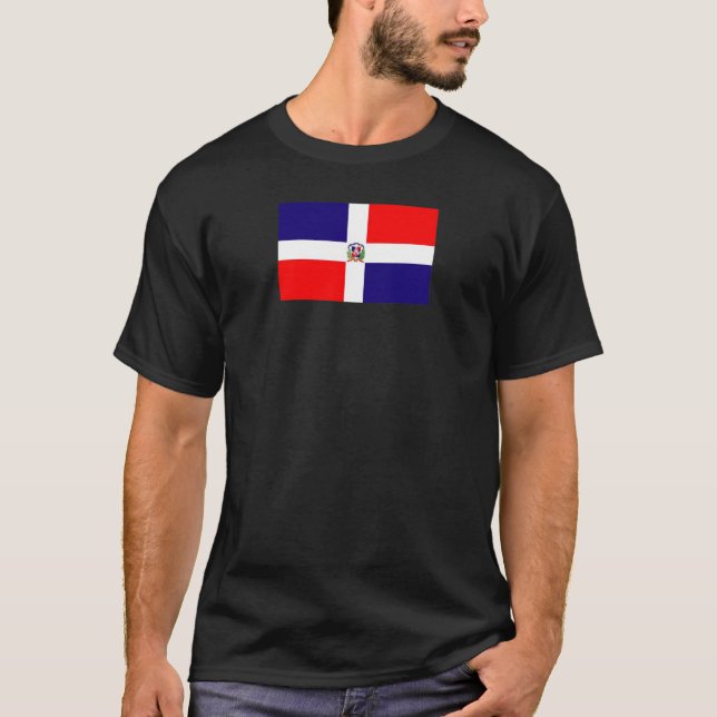 Dominikansk flagga tee shirt (Framsida)