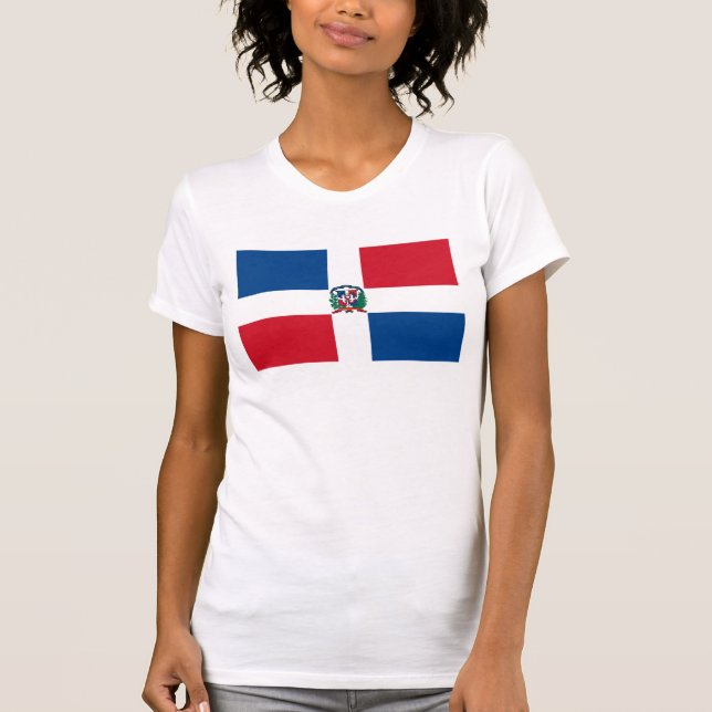 Dominikansk flaggaT-tröja T Shirt (Framsida)
