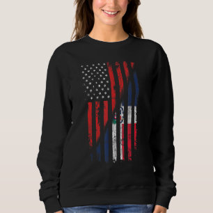 Dominikanska amerikanska Flagga Retro Stil Usa Dom T Shirt
