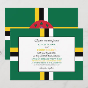 Dominikanska Flagga, Flagga Dominica Bröllop Inbjudningar