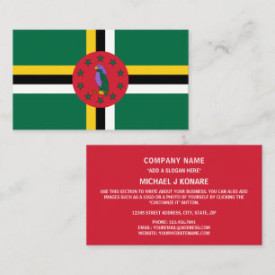 Dominikanska Flagga, Flagga Dominica Visitkort