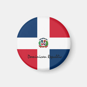 Dominikanska flagga och Sydamerika - sport/rese fl Magnet