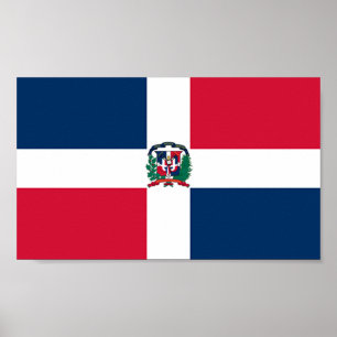 Dominikanska Flagga Poster