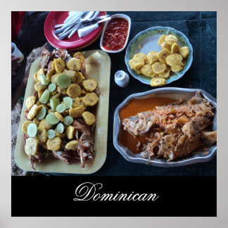 Dominikanska maten på stranden poster