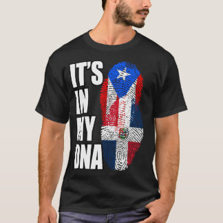 Dominikanska och Puerto Rican Mix DNA Heritage T Shirt