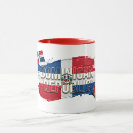 Dominikanska Rep Färgpennedesign | Karibiskt Stolt Mugg